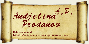 Andjelina Prodanov vizit kartica